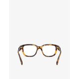 Miu Miu square-frame acetate eyeglasses in tortoiseshell MU 02ZV (British brand)