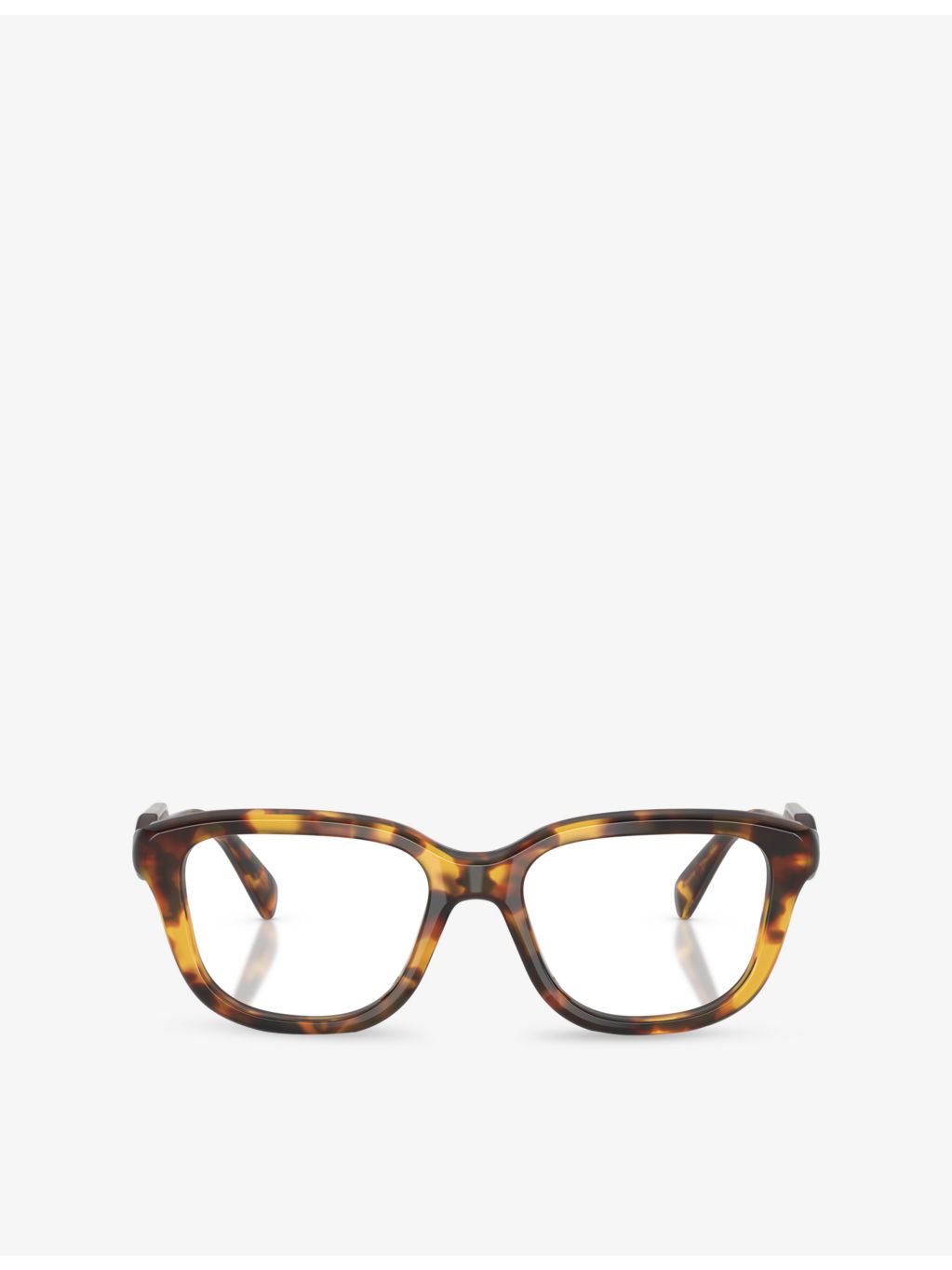 Miu Miu square-frame acetate eyeglasses in tortoiseshell MU 02ZV (British brand)
