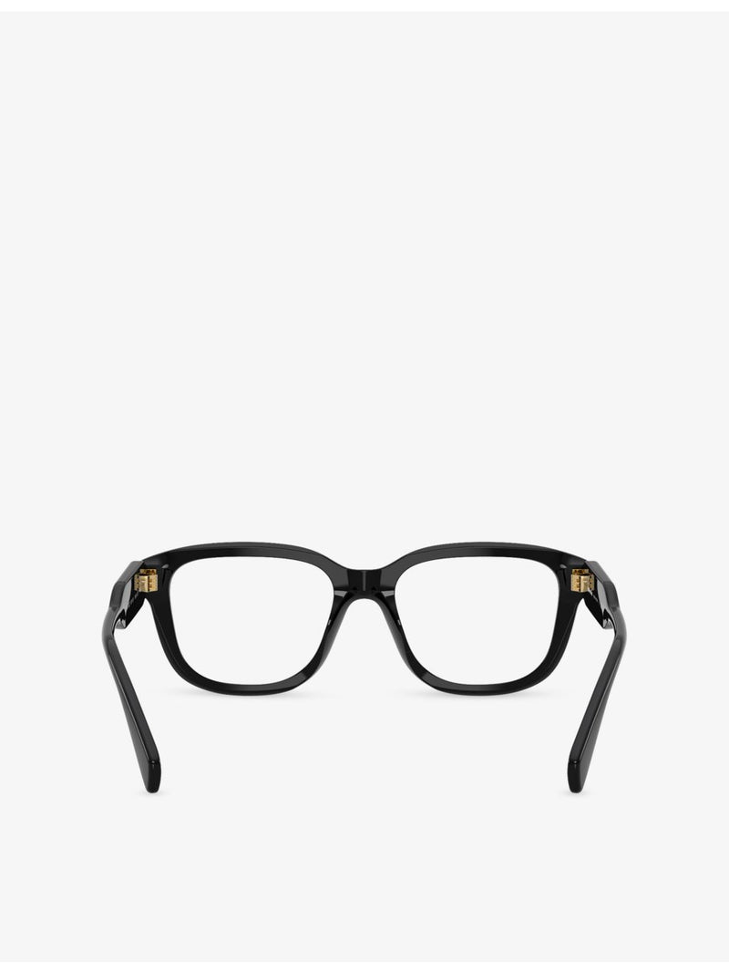 Miu Miu square acetate eyeglasses, plain lenses (British brand)
