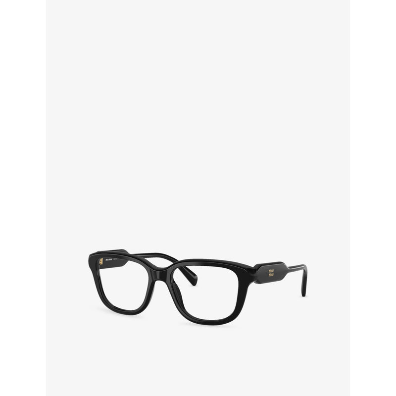 Miu Miu square acetate eyeglasses, plain lenses (British brand)