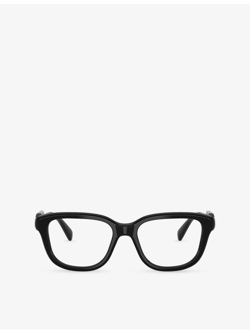 Miu Miu square acetate eyeglasses, plain lenses (British brand)