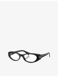 Miu Miu oval-frame acetate eyeglasses, UK version