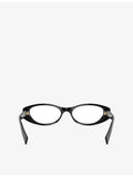 Miu Miu oval-frame acetate eyeglasses, UK version