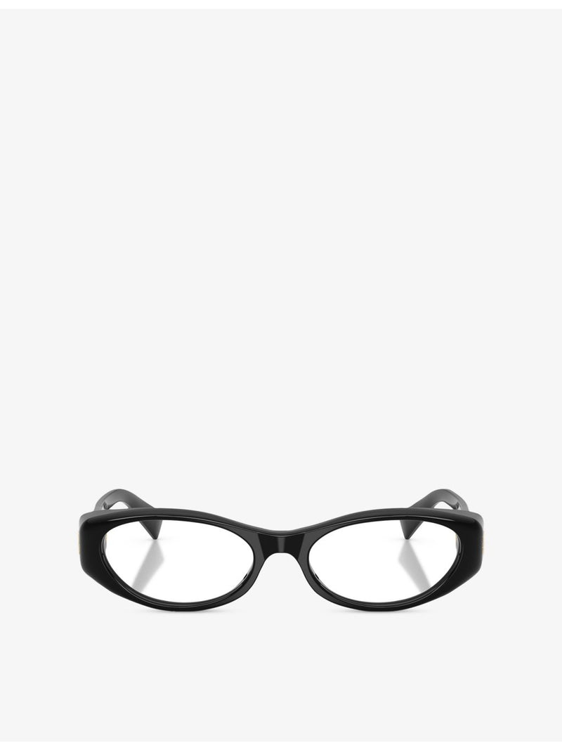 Miu Miu oval-frame acetate eyeglasses, UK version