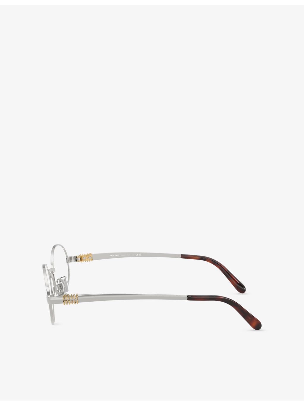Miu Miu round-frame metal eyeglasses MU 50ZV (British brand)