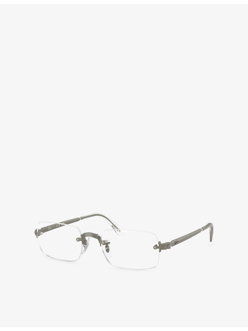 Ray-Ban RB3928V square metal optical glasses, imported from the UK