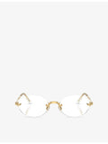 Ray-Ban x A$AP Rocky oval metal eyeglasses RB3929V (British brand)