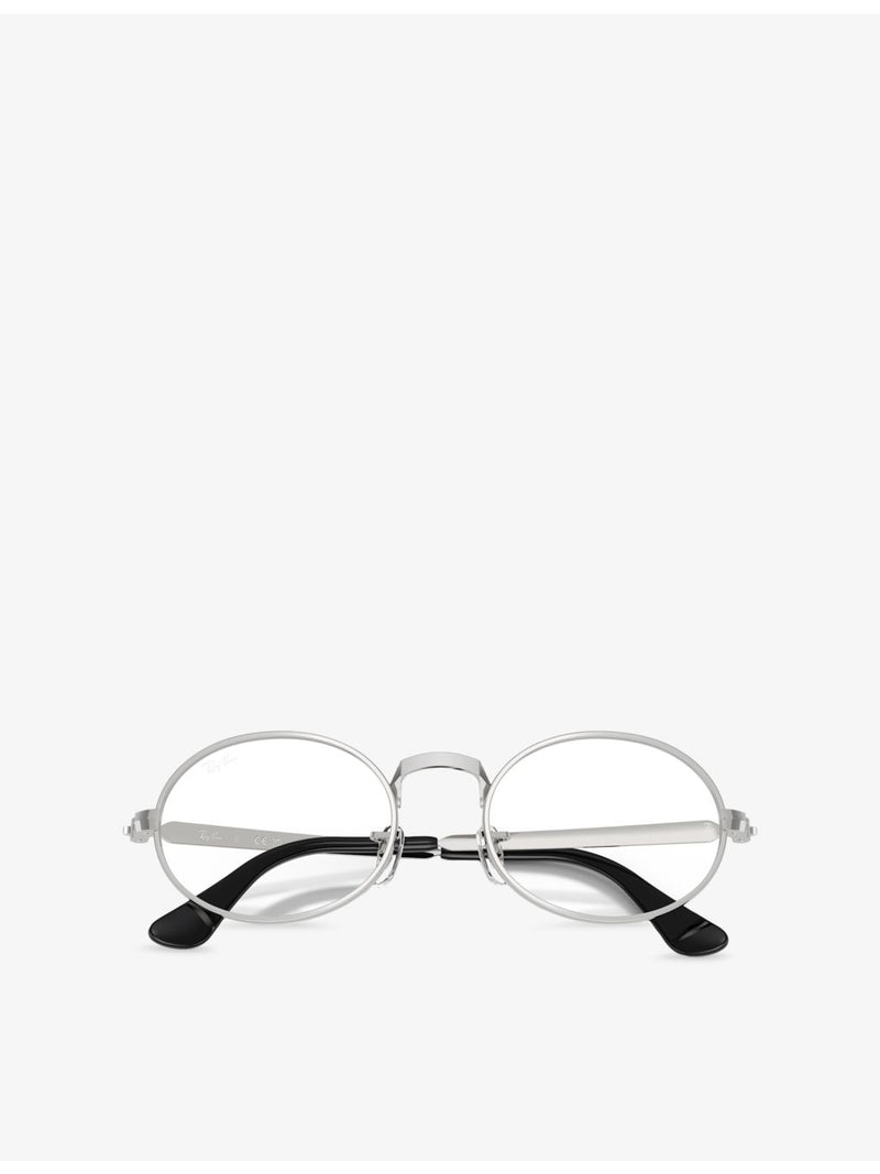 Ray-Ban RB3931V round-frame metal optical glasses - British product