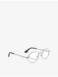 Ray-Ban RB3931V round-frame metal optical glasses - British product
