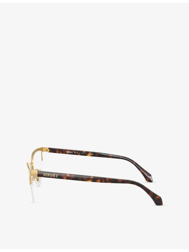 Versace VE1304 square-frame metal optical glasses (British brand)