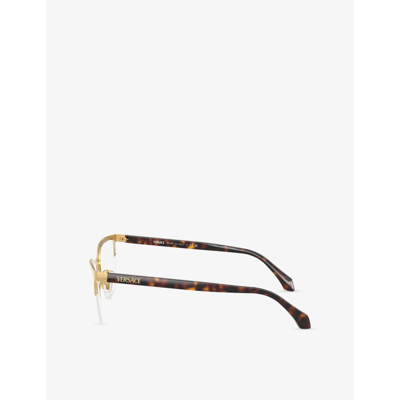 Versace VE1304 square-frame metal optical glasses (British brand)