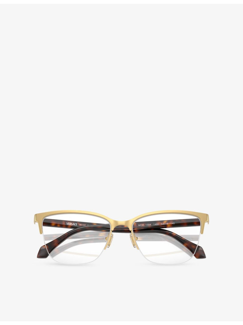 Versace VE1304 square-frame metal optical glasses (British brand)