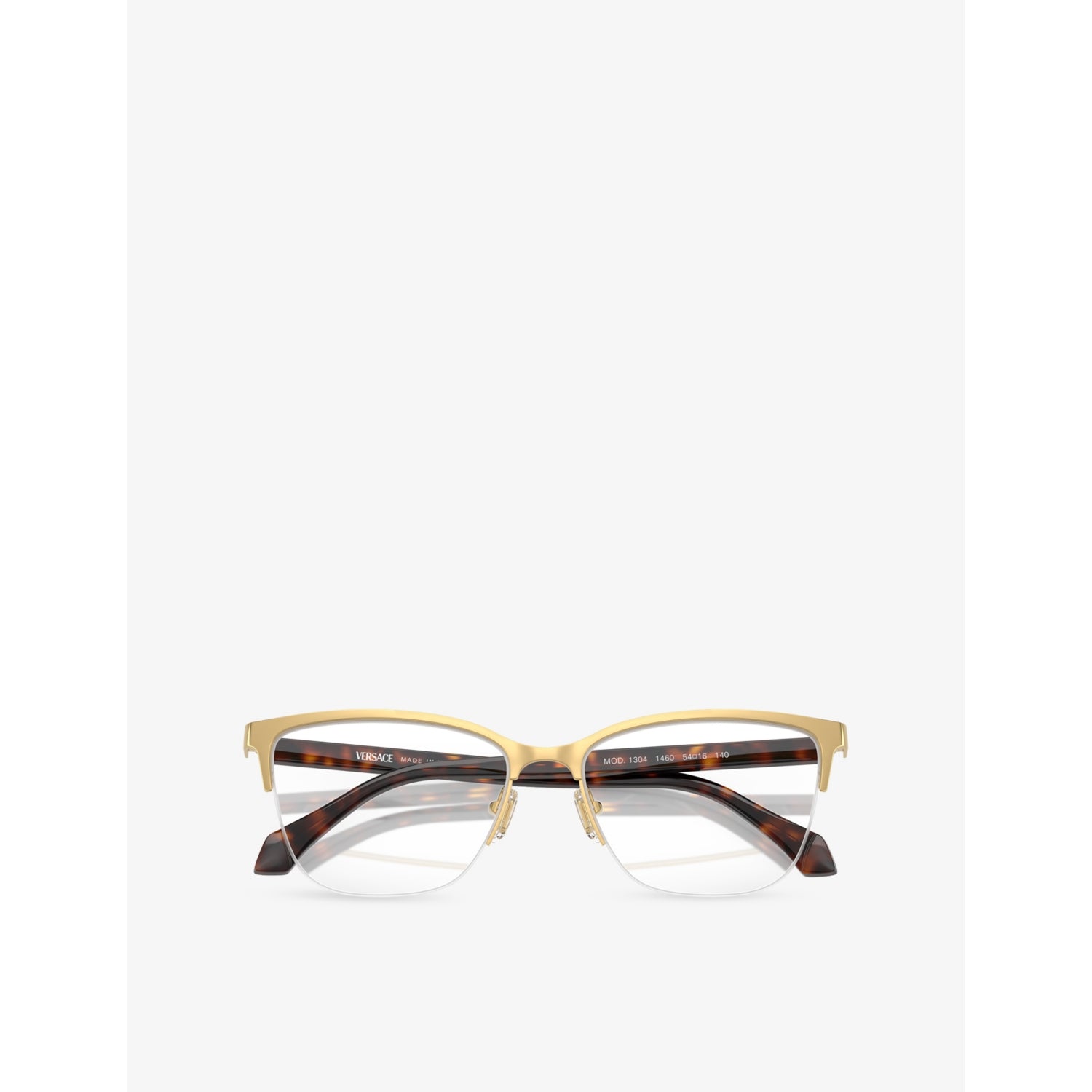 Versace VE1304 square-frame metal optical glasses (British brand)
