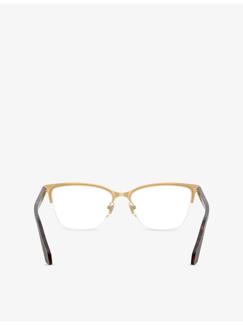 Versace VE1304 square-frame metal optical glasses (British brand)