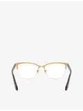 Versace VE1304 square-frame metal optical glasses (British brand)