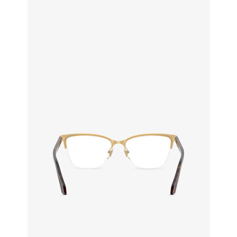 Versace VE1304 square-frame metal optical glasses (British brand)