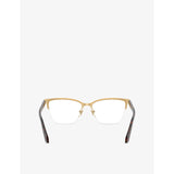 Versace VE1304 square-frame metal optical glasses (British brand)