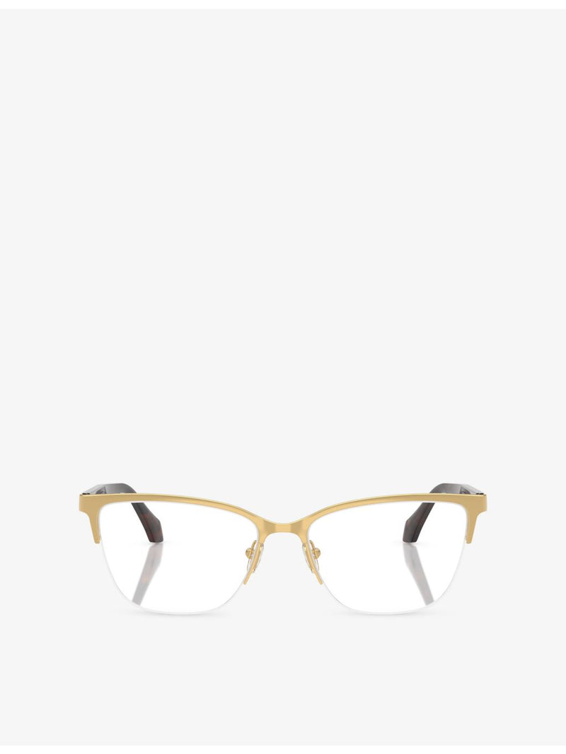 Versace VE1304 square-frame metal optical glasses (British brand)