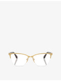 Versace VE1304 square-frame metal optical glasses (British brand)