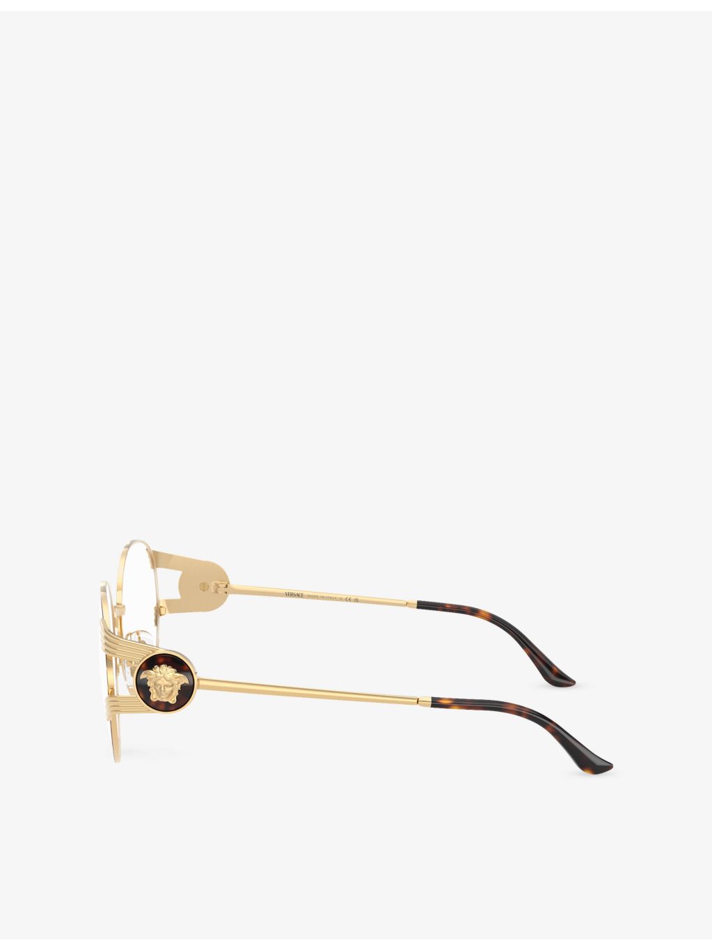 Versace VE1320 round-frame metal optical glasses, imported from the UK