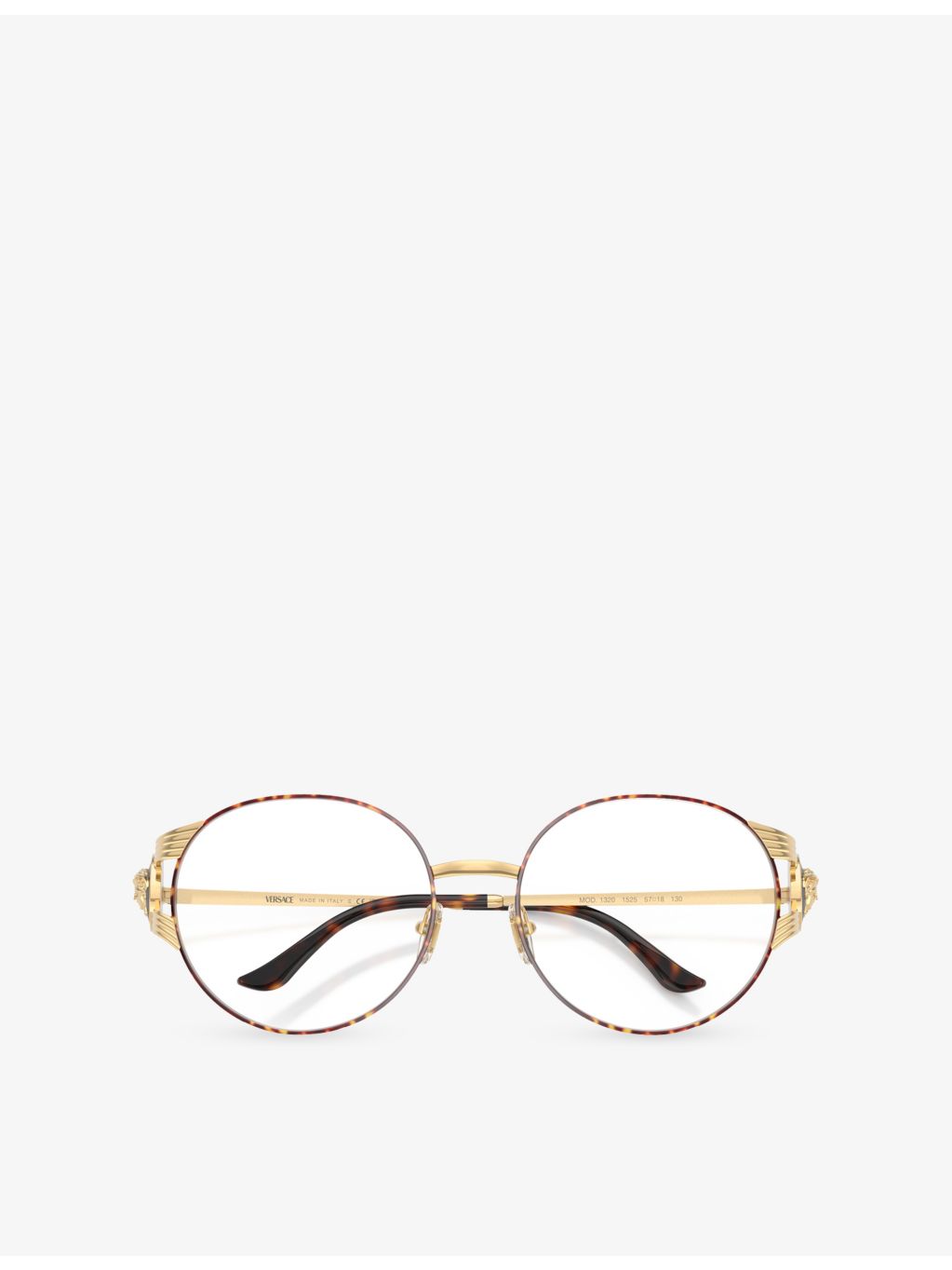 Versace VE1320 round-frame metal optical glasses, imported from the UK