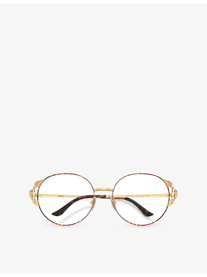 Versace VE1320 round-frame metal optical glasses, imported from the UK