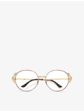Versace VE1320 round-frame metal optical glasses, imported from the UK