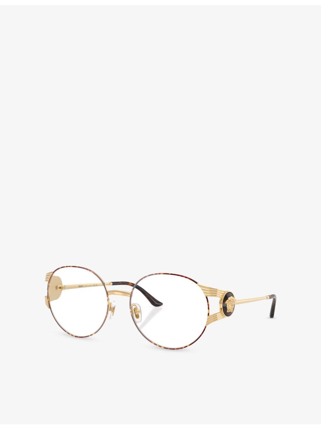 Versace VE1320 round-frame metal optical glasses, imported from the UK