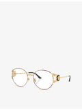 Versace VE1320 round-frame metal optical glasses, imported from the UK