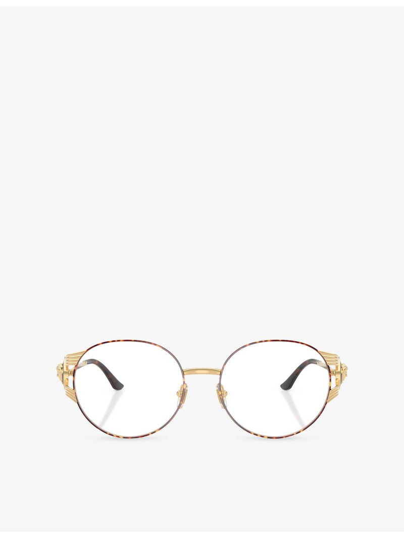 Versace VE1320 round-frame metal optical glasses, imported from the UK