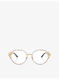 Versace VE1320 round-frame metal optical glasses, imported from the UK