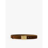 Ninon Branded-Buckle Suede Belt - S