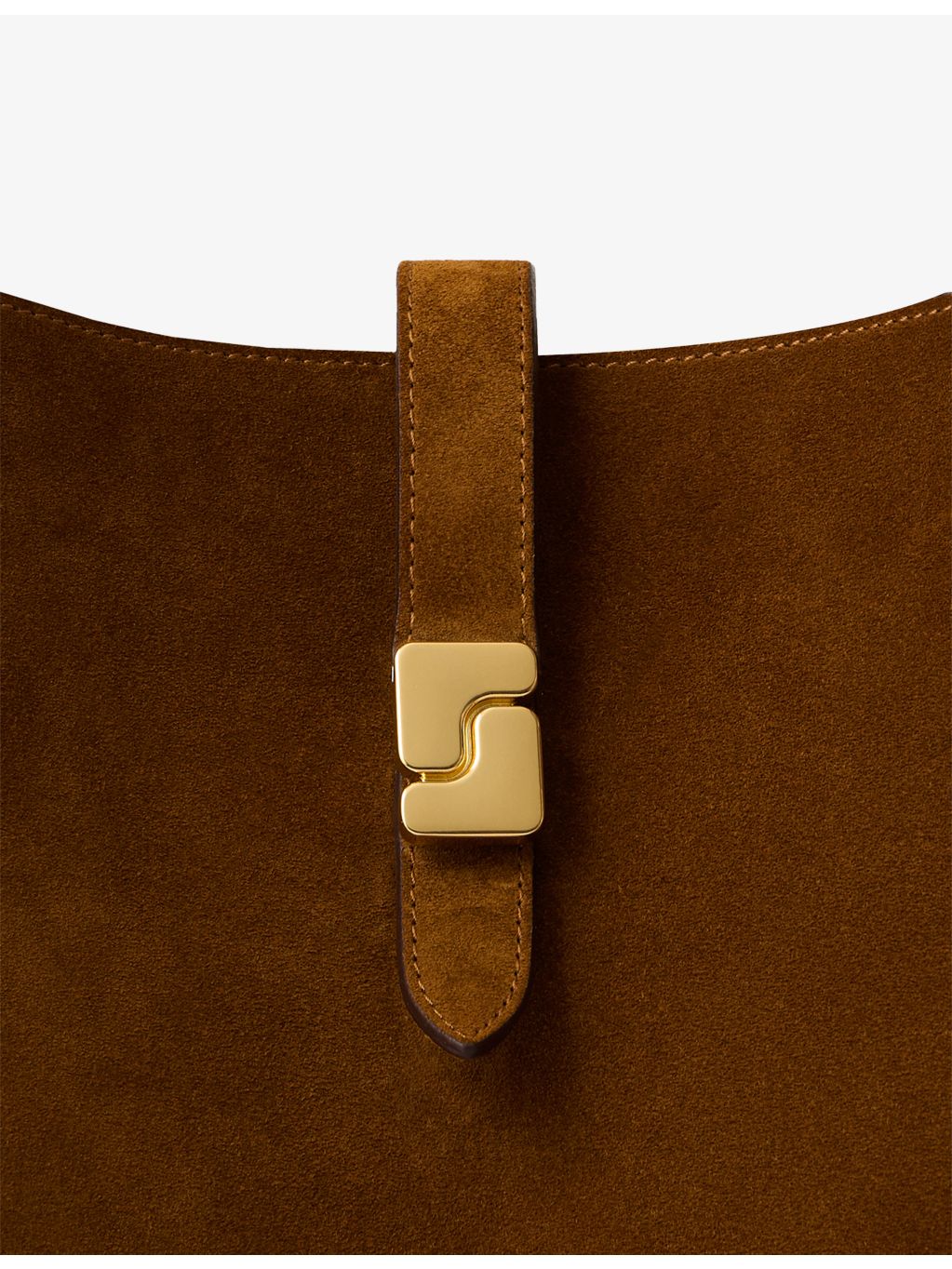 Soeur Bello suede shoulder bag with gold hardware - British product