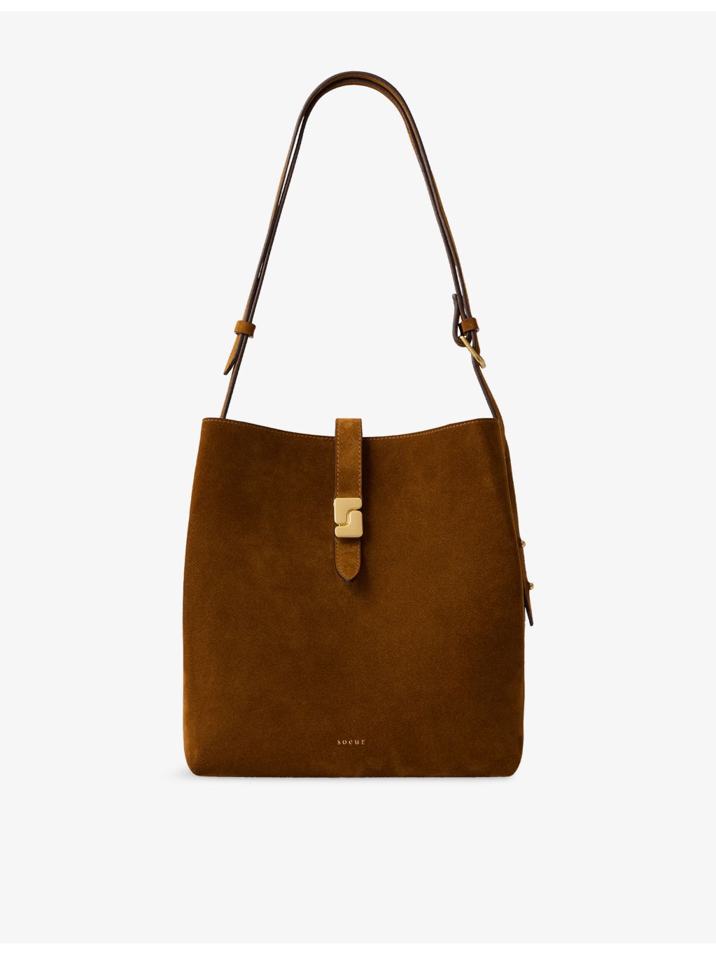 Soeur Bello suede shoulder bag with gold hardware - British product