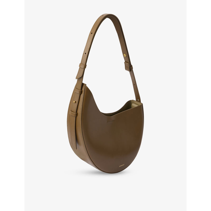 Soeur Wino leather shoulder bag with adjustable strap and gold-toned hardware - British product