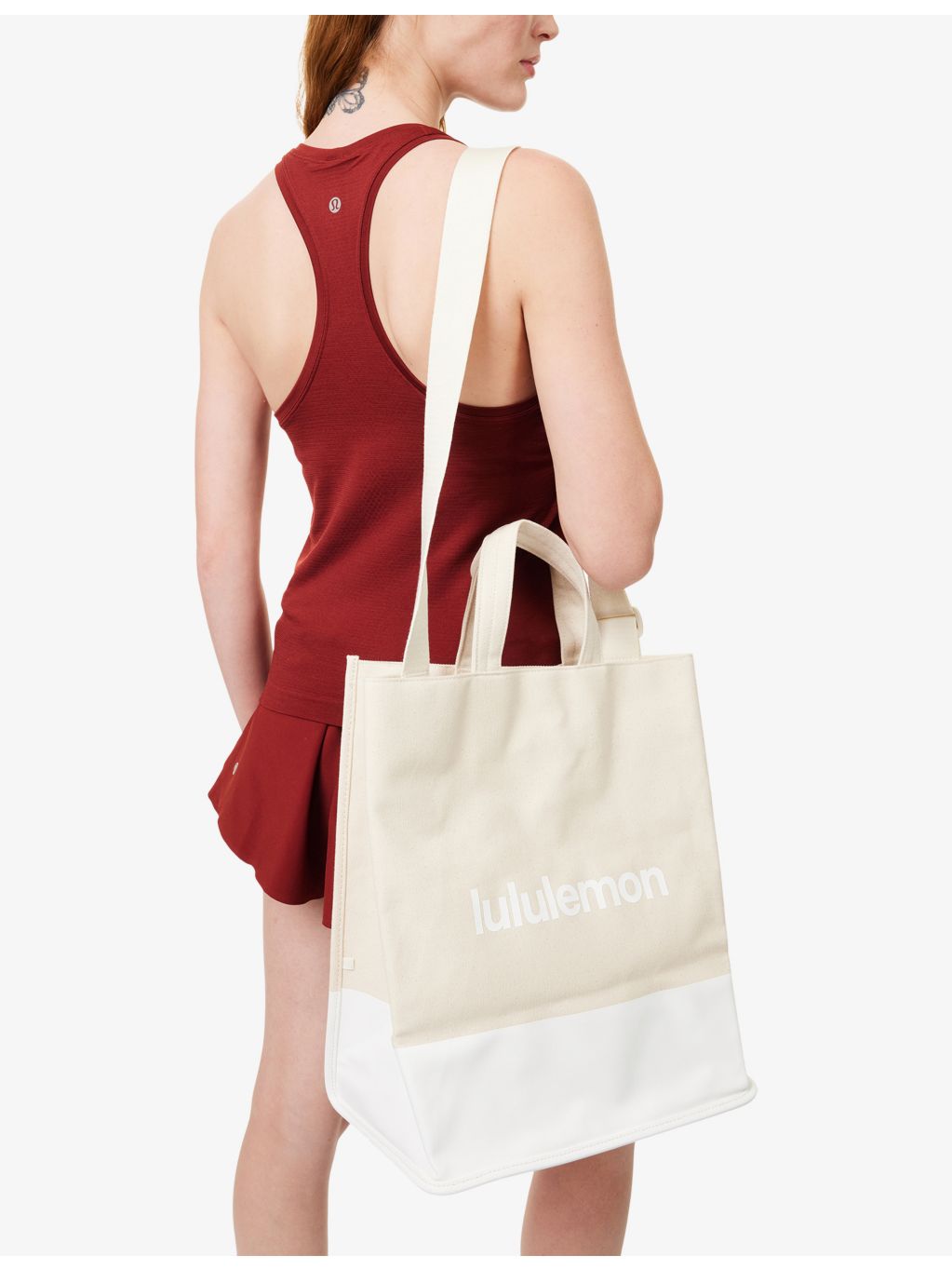 lululemon canvas market tote bag (British brand)