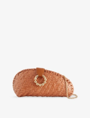 Rodo Willow Chain Strap Woven Clutch Bag