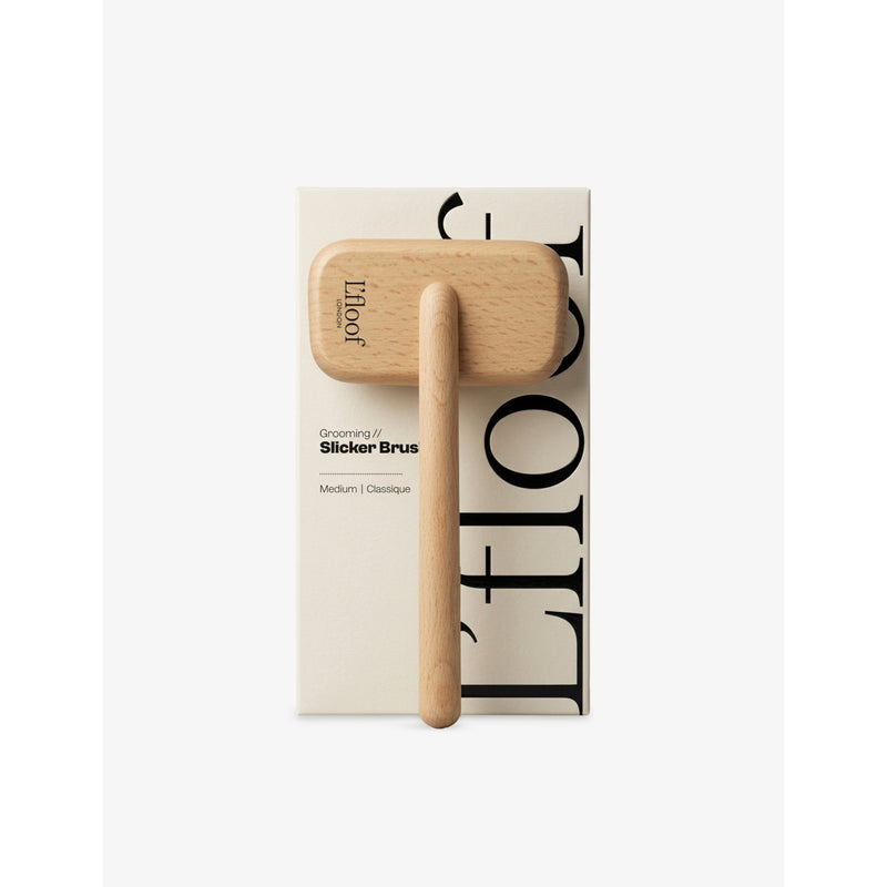 L'floof beechwood slicker brush for pets, UK version