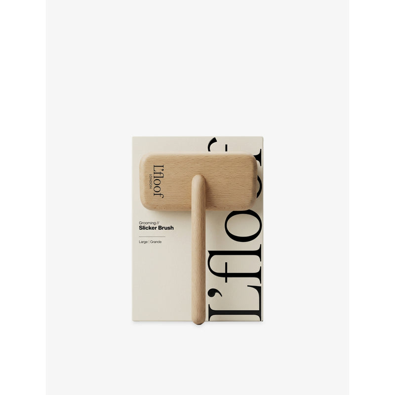 L'floof wooden slicker brush for pets, imported from the UK