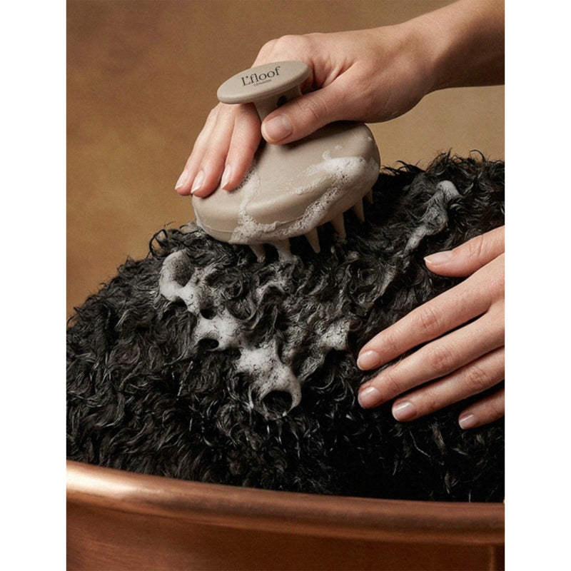 L'floof silicone dog grooming brush, imported from the UK