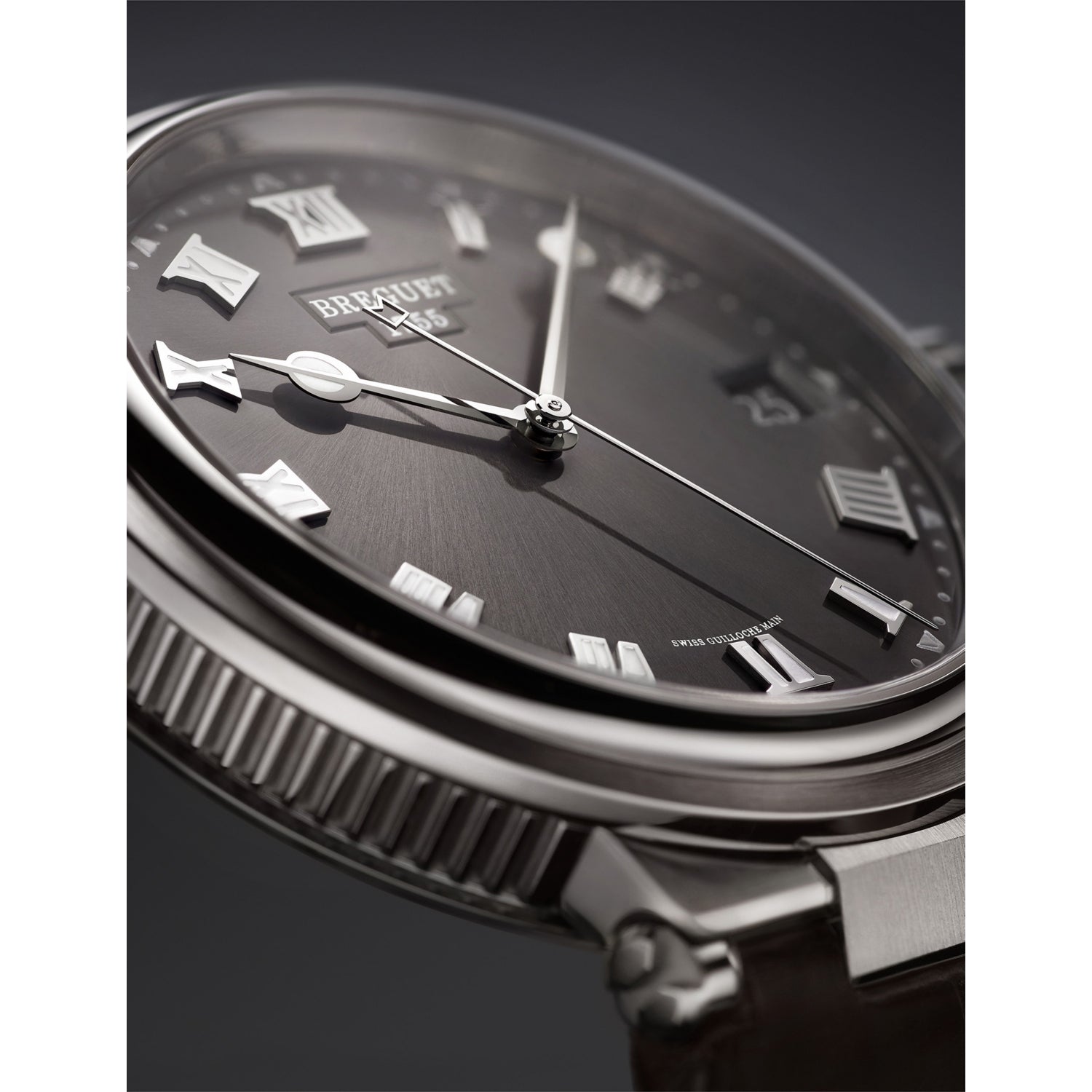Breguet Marine 5517 automatic watch 40mm slate dial (British brand)