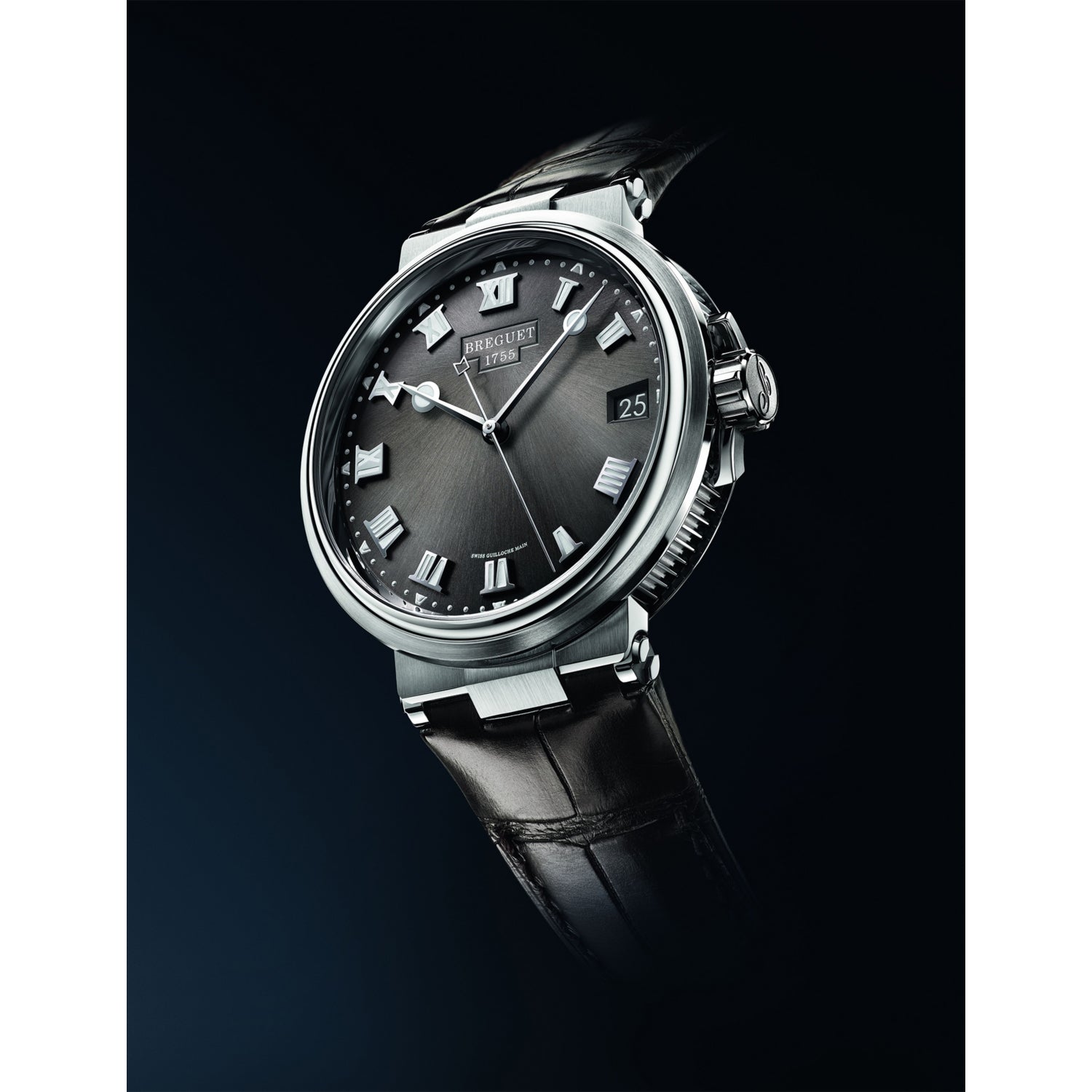 Breguet Marine 5517 automatic watch 40mm slate dial (British brand)