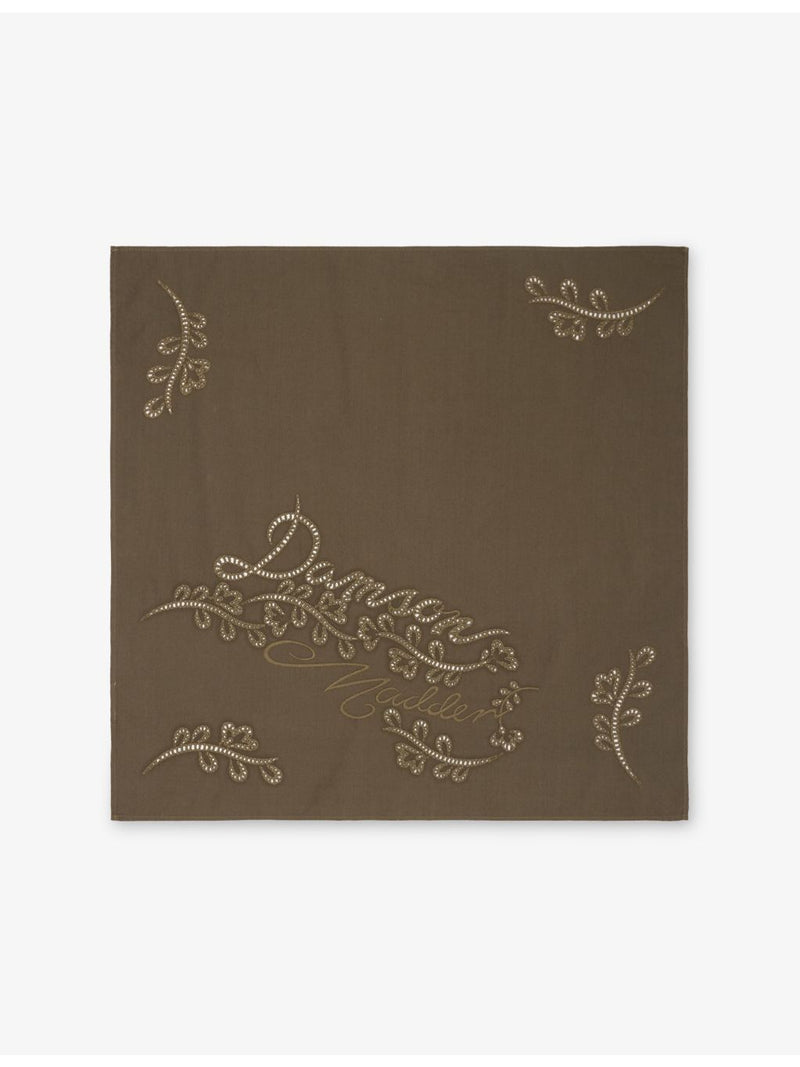 Damson Madder floral cotton headscarf 55cm x 55cm (British brand)