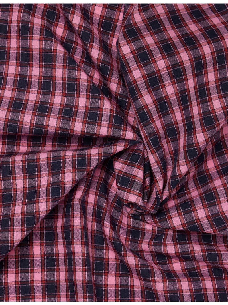Damson Madder headscarf gingham embroidered cotton (British brand)