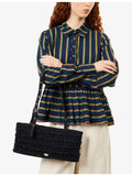 Damson Madder Sophia ruffle woven shoulder bag (British brand)