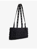 Damson Madder Sophia ruffle woven shoulder bag (British brand)
