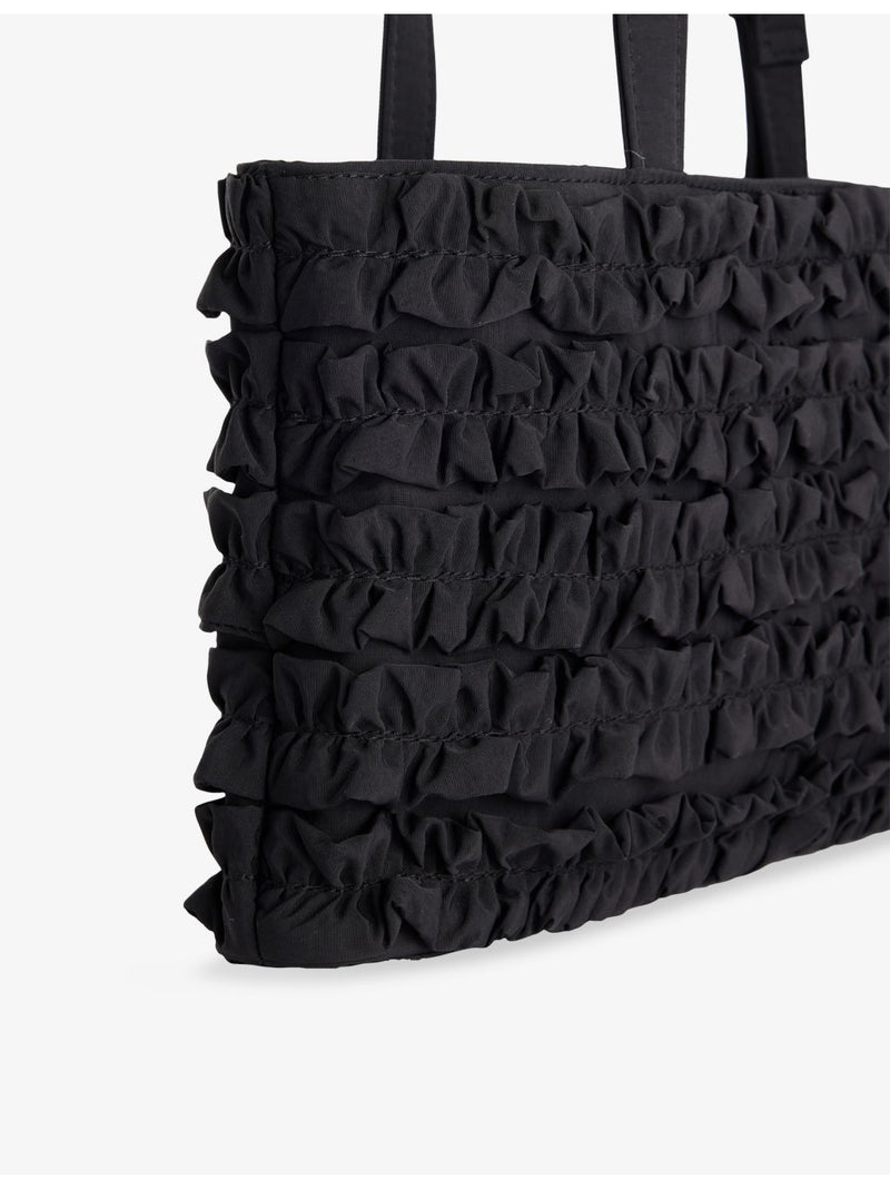 Damson Madder Sophia ruffle woven shoulder bag (British brand)