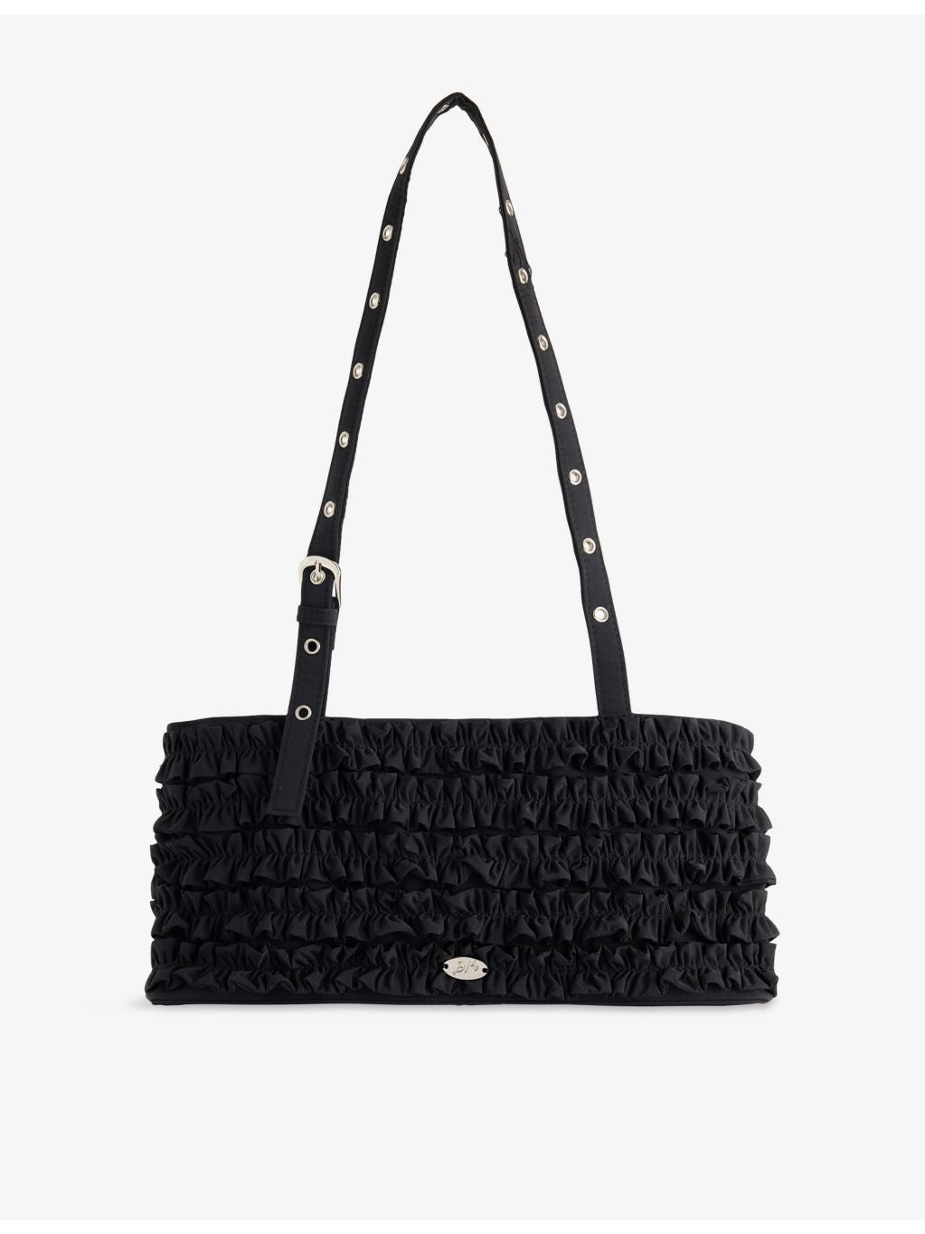 Damson Madder Sophia ruffle woven shoulder bag (British brand)