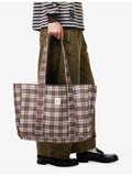Damson Madder check cotton-canvas tote bag, UK version