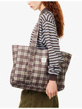 Damson Madder check cotton-canvas tote bag, UK version